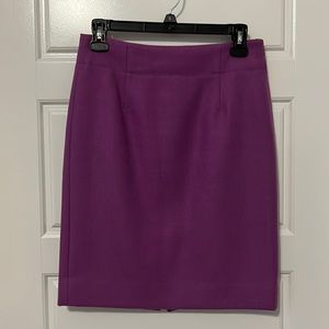 J Crew Purple Wool Pencil Skirt